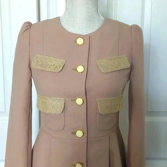 Gelano Fit And Flare Tan Jacket - Picture 2 of 4